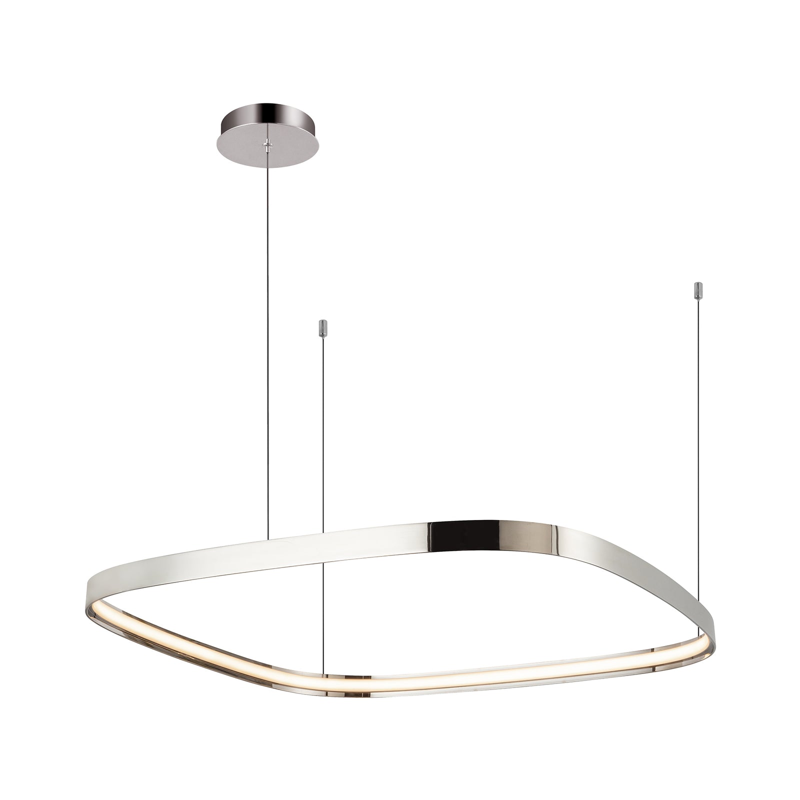 Yukon 31-in Polished Nickel LED Pendant