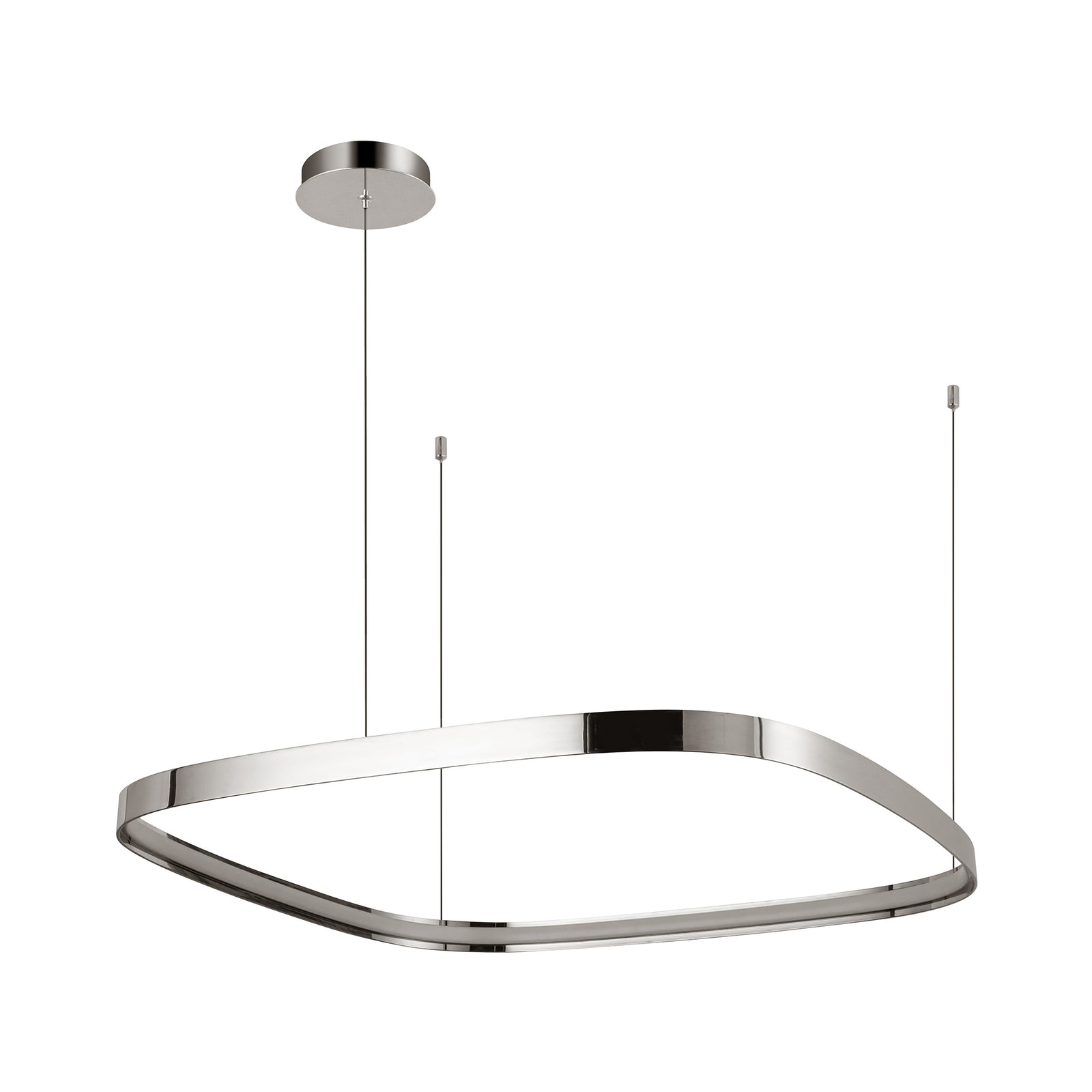 Yukon 31-in Polished Nickel LED Pendant