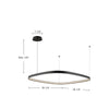 Yukon 40-in Polished Nickel LED Pendant
