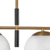 Zuri 37-in Brushed Gold/Opal Glass Socket Linear Pendant