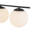 Zuri 37-in Matte Black/Opal Glass Socket Linear Pendant