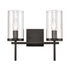Oakland 13.5'' Wide 2-Light Vanity Light - Black