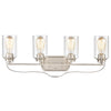 Market Square 28'' Wide 4-Light Vanity Light - Brushed Nickel