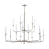Lexington Green 46'' Wide 15-Light Chandelier - Brushed Nickel
