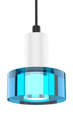 White Socket - Blue Color Gel Single Pendant