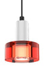 White Socket - Red Color Gel Single Pendant