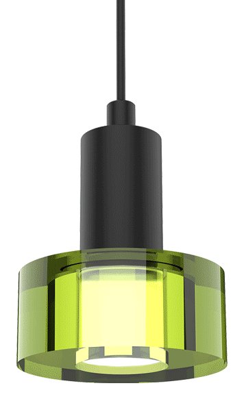 Black Socket - Green Color Gel Single Pendant