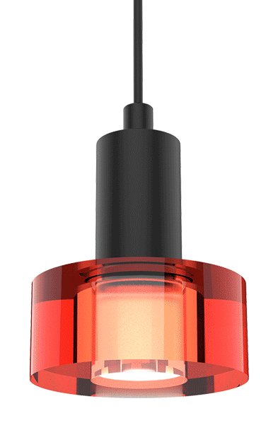 Black Socket - Red Color Gel Single Pendant
