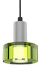 Polished Chrome Socket - Green Color Gel Single Pendant