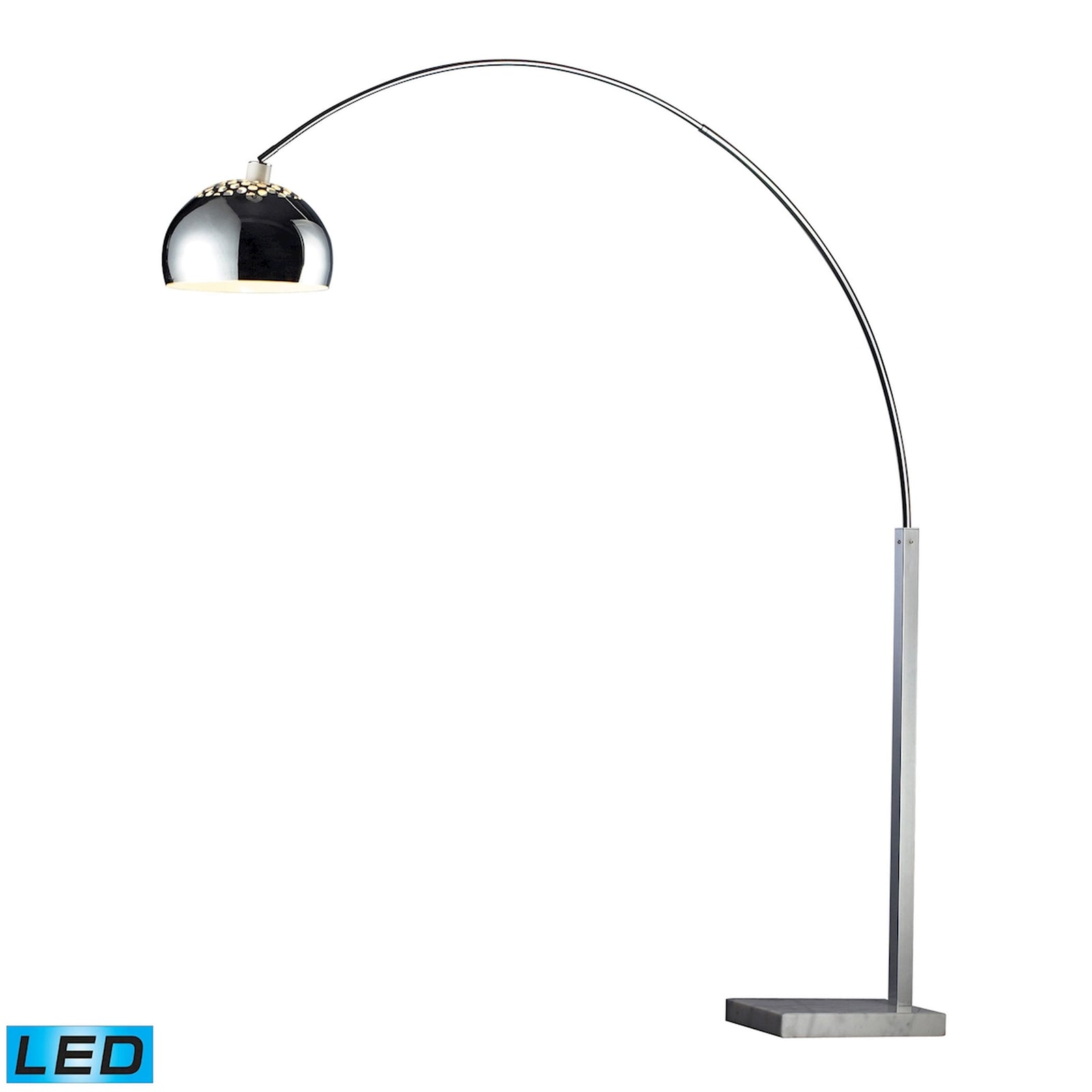 Penbrook 70'' High 1-Light Floor Lamp - Polished Nickel - Includes LED Bulb
