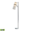 Banded Shade 70'' High 1-Light Floor Lamp - Matte Black - Includes LED Bulb