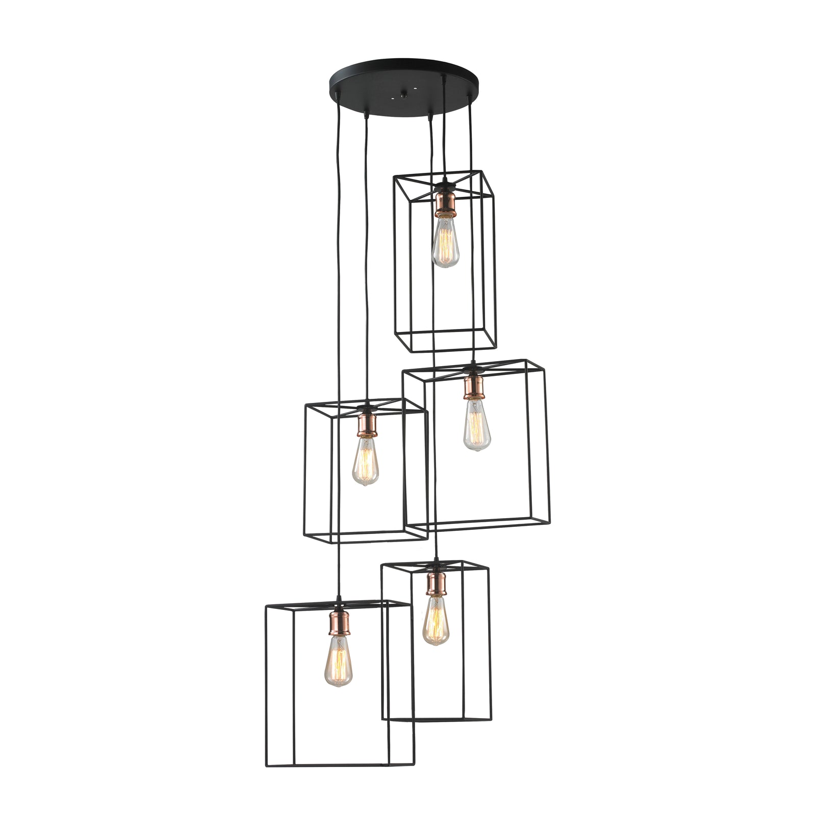 Box 21'' Wide 5-Light Chandelier - Oil Rubbed Bronze