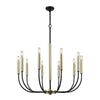 Transatlantique 34'' Wide 10-Light Chandelier - Black