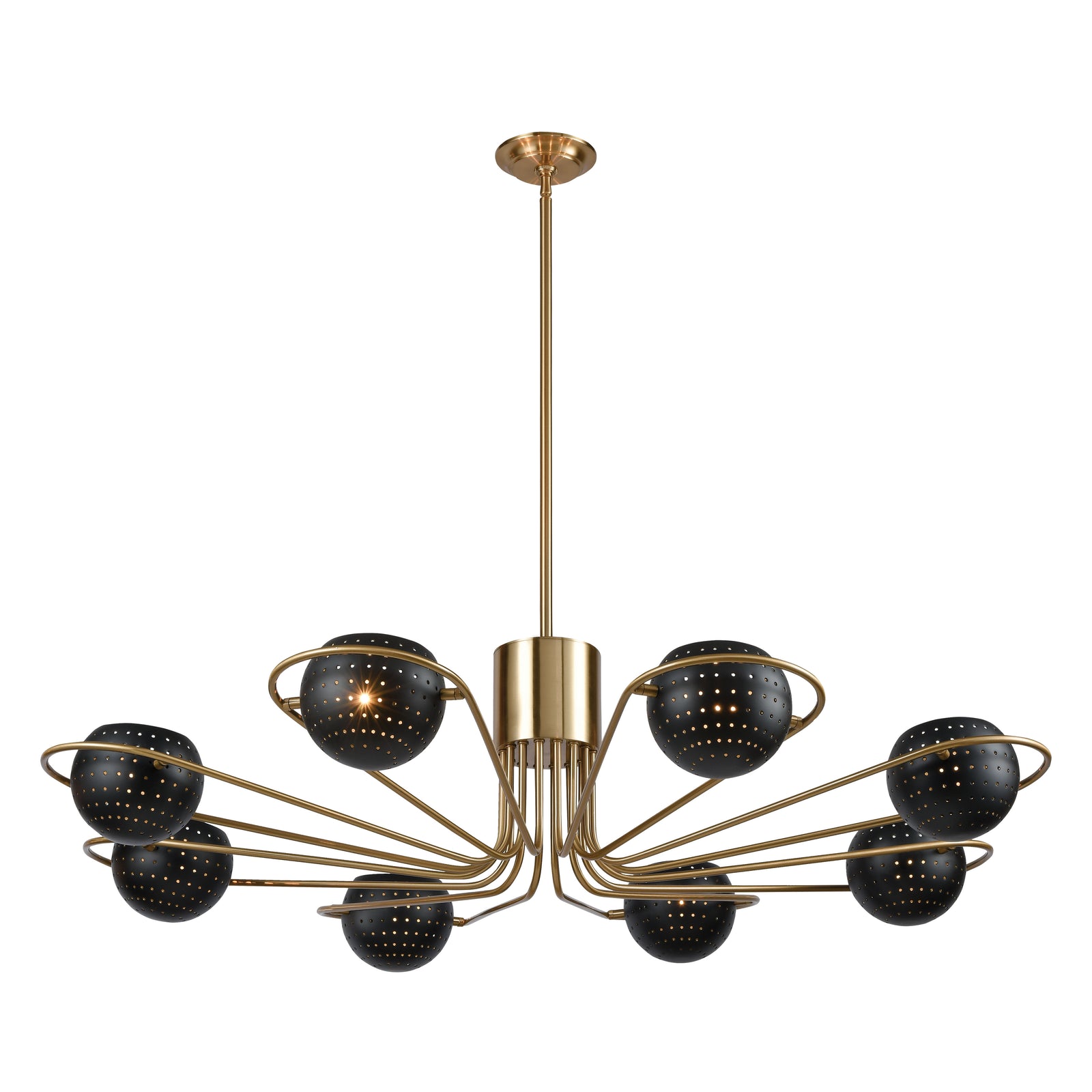 Scarab 47'' Wide 8-Light Chandelier - Satin Brass
