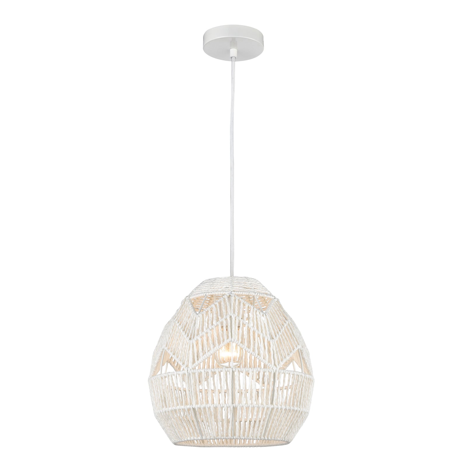Boho 12'' Wide 1-Light Mini Pendant - White