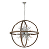 Morning Star 19.5'' Wide 6-Light Chandelier - Aged Fir with Chrome