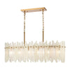 Brinicle 36'' Wide 6-Light Linear Chandelier - Aged Brass