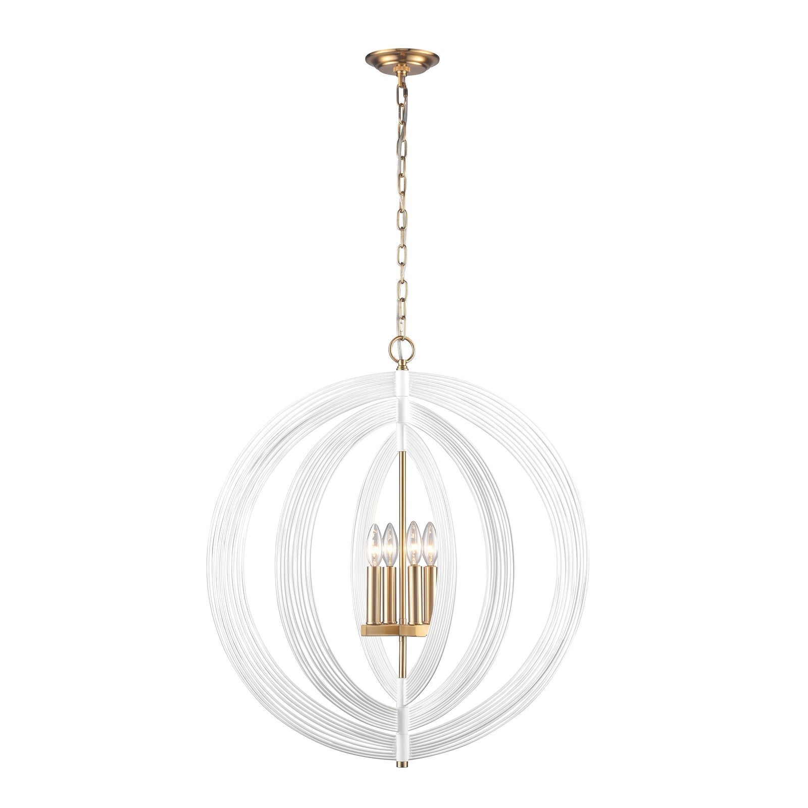 Orme 27'' Wide 4-Light Chandelier - White