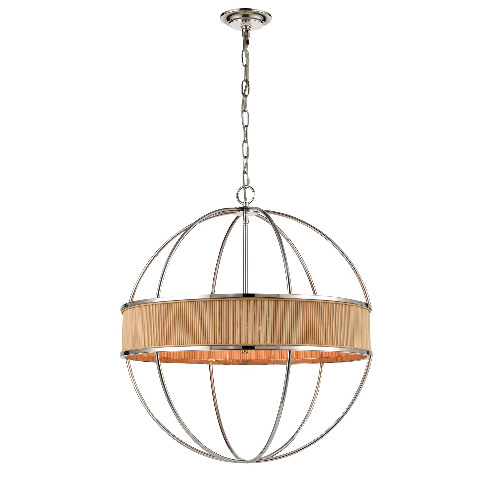 Ural 24'' Wide 6-Light Chandelier - Polished Silver
