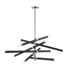 Crosspiece 39'' Wide 6-Light Chandelier - Black