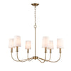 West Point 36'' Wide 6-Light Chandelier - Brass