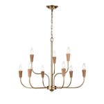 Inga 29'' Wide 9-Light Chandelier - Brass