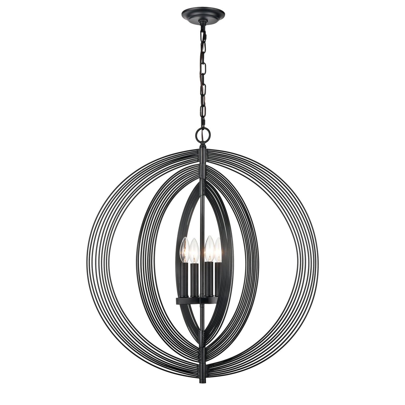 Orme 27'' Wide 4-Light Chandelier - Black