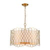 Harp Lane 21'' Wide 4-Light Chandelier - Satin Brass