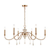 French Connection 38'' Wide 6-Light Chandelier - Satin Brass