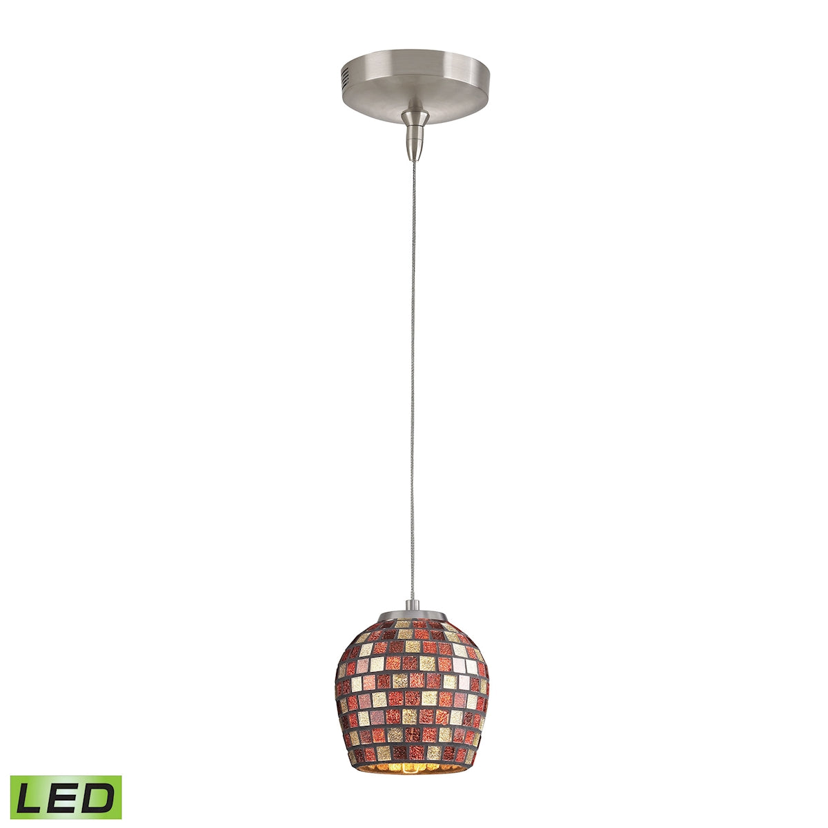 Low Voltage 5'' Wide 1-Light Mini Pendant - Chrome - Includes LED Bulb