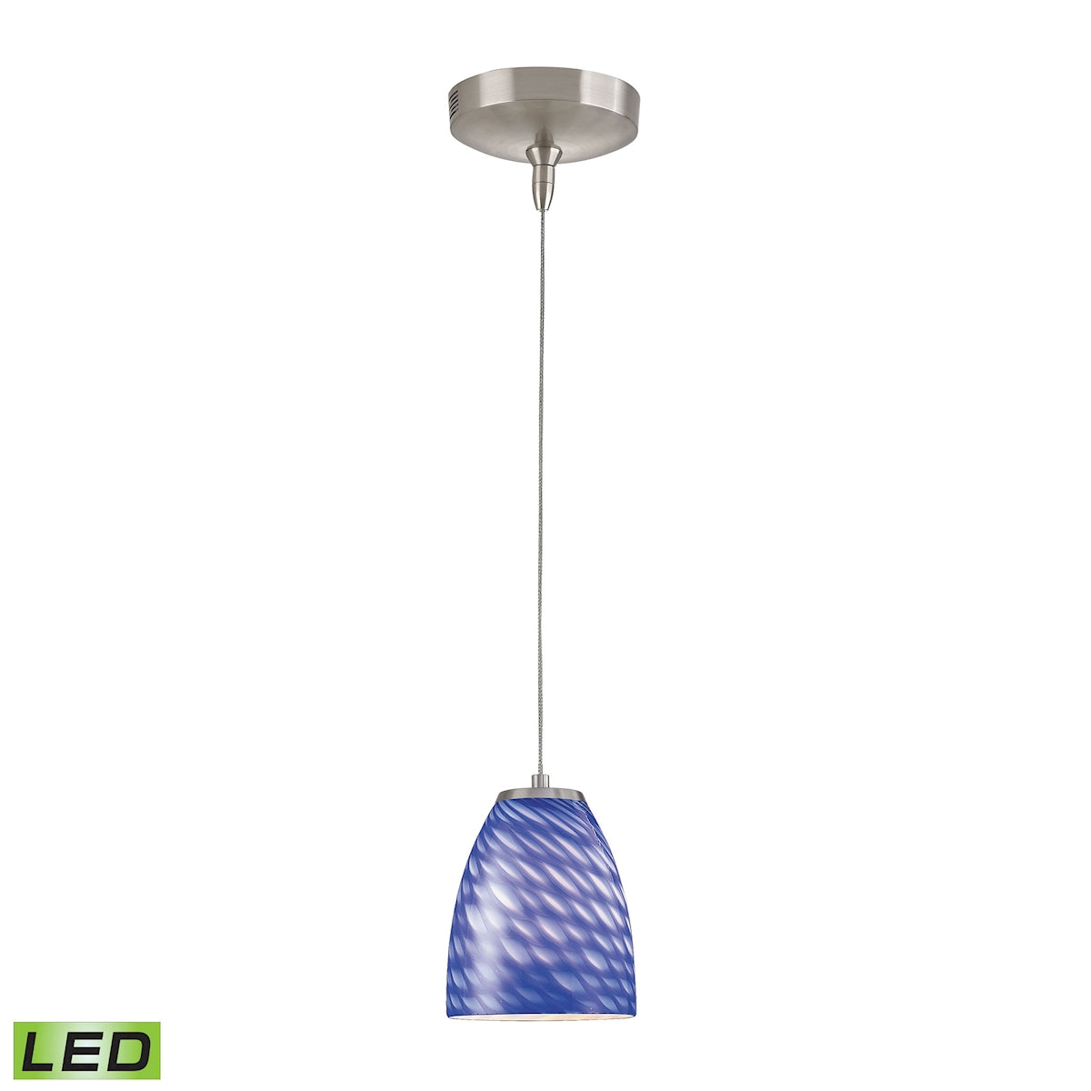 Low Voltage 5'' Wide 1-Light Mini Pendant - Brushed Nickel  - Includes LED Bulb